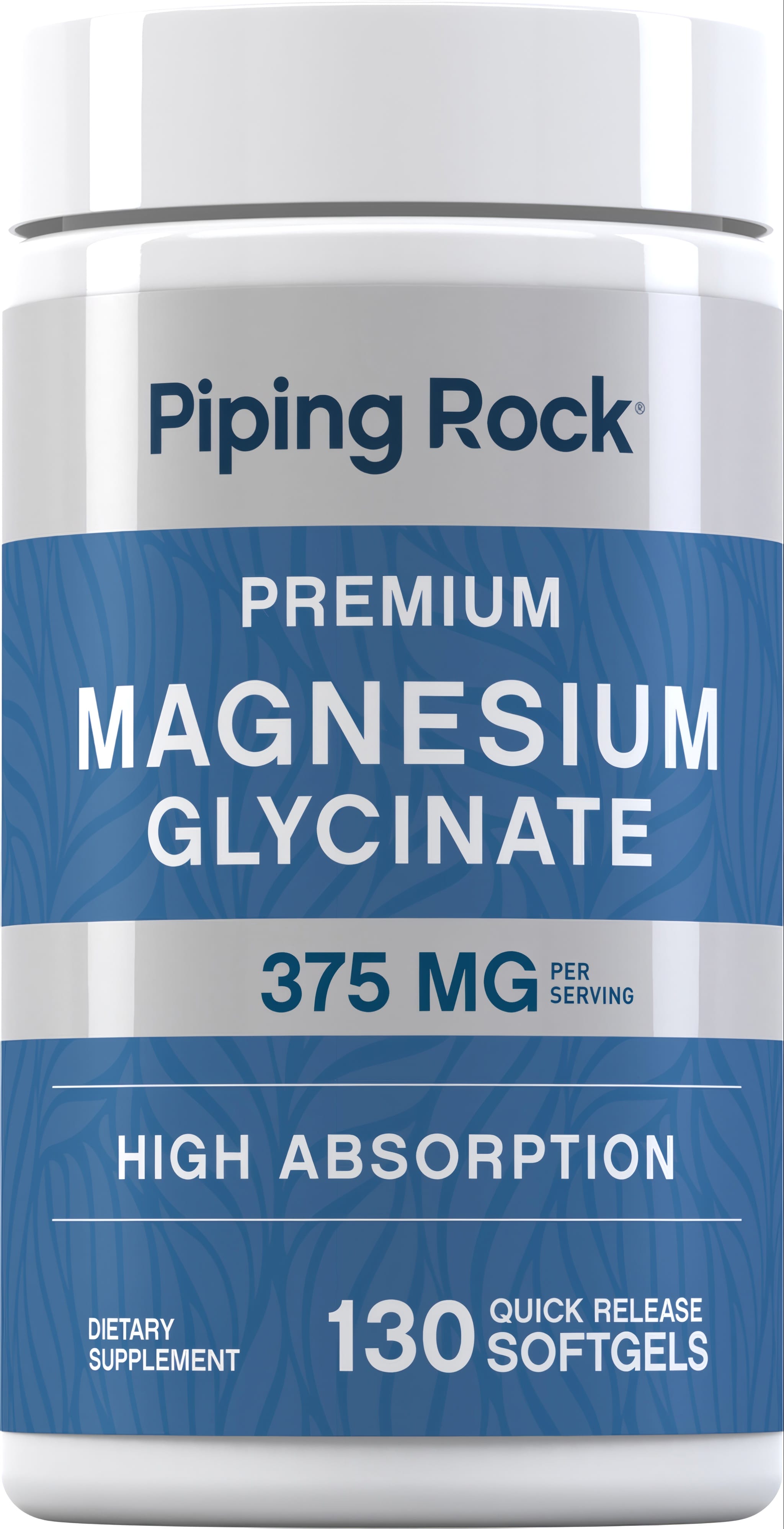 Magnesium Glycinate, 375 mg (per serving), 130 Quick Release Softgels