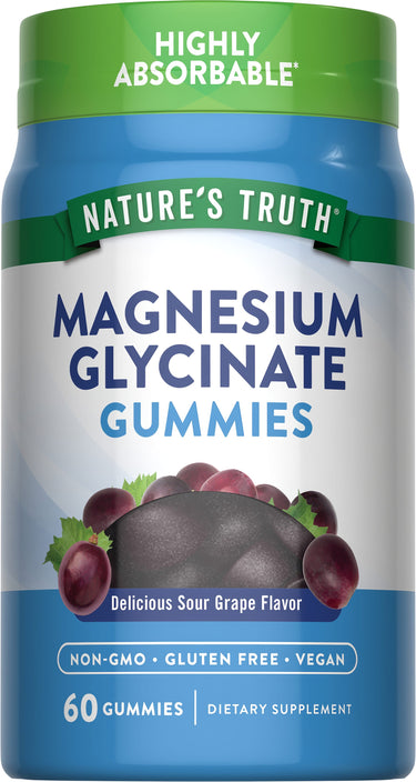 Magnesium Glycinate (Sour Grape), 60 Gummies