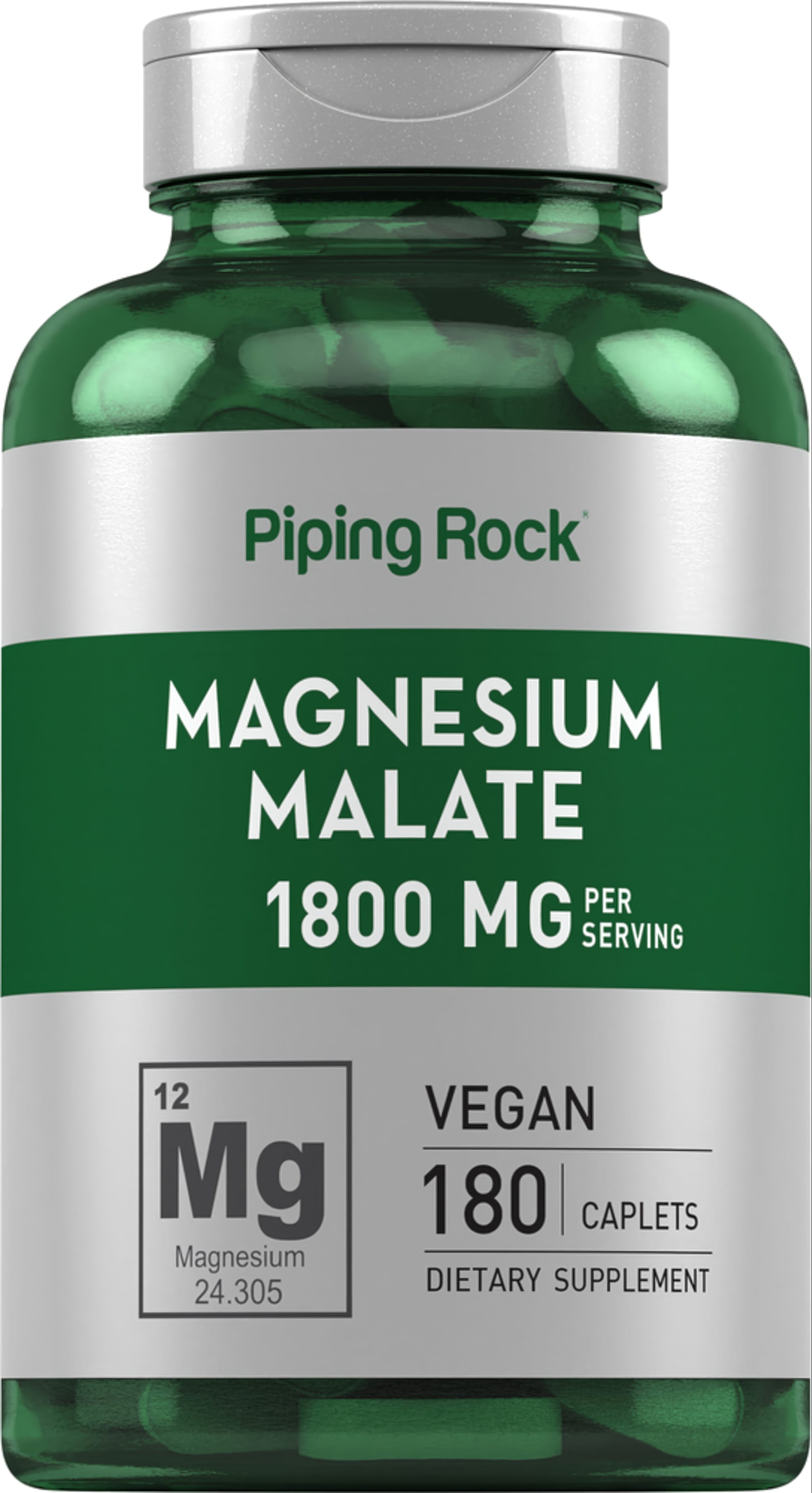 Magnesium Malate, 1800 mg (per serving), 180 Caplets