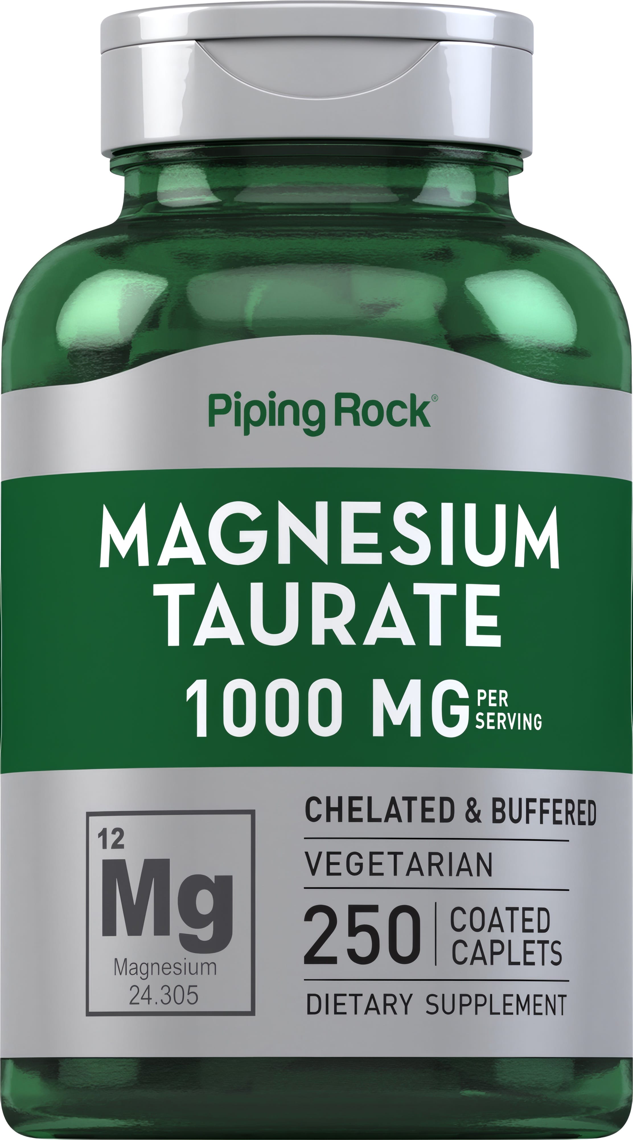 Magnesium Taurate, 1000 mg (per serving), 250 Coated Caplets