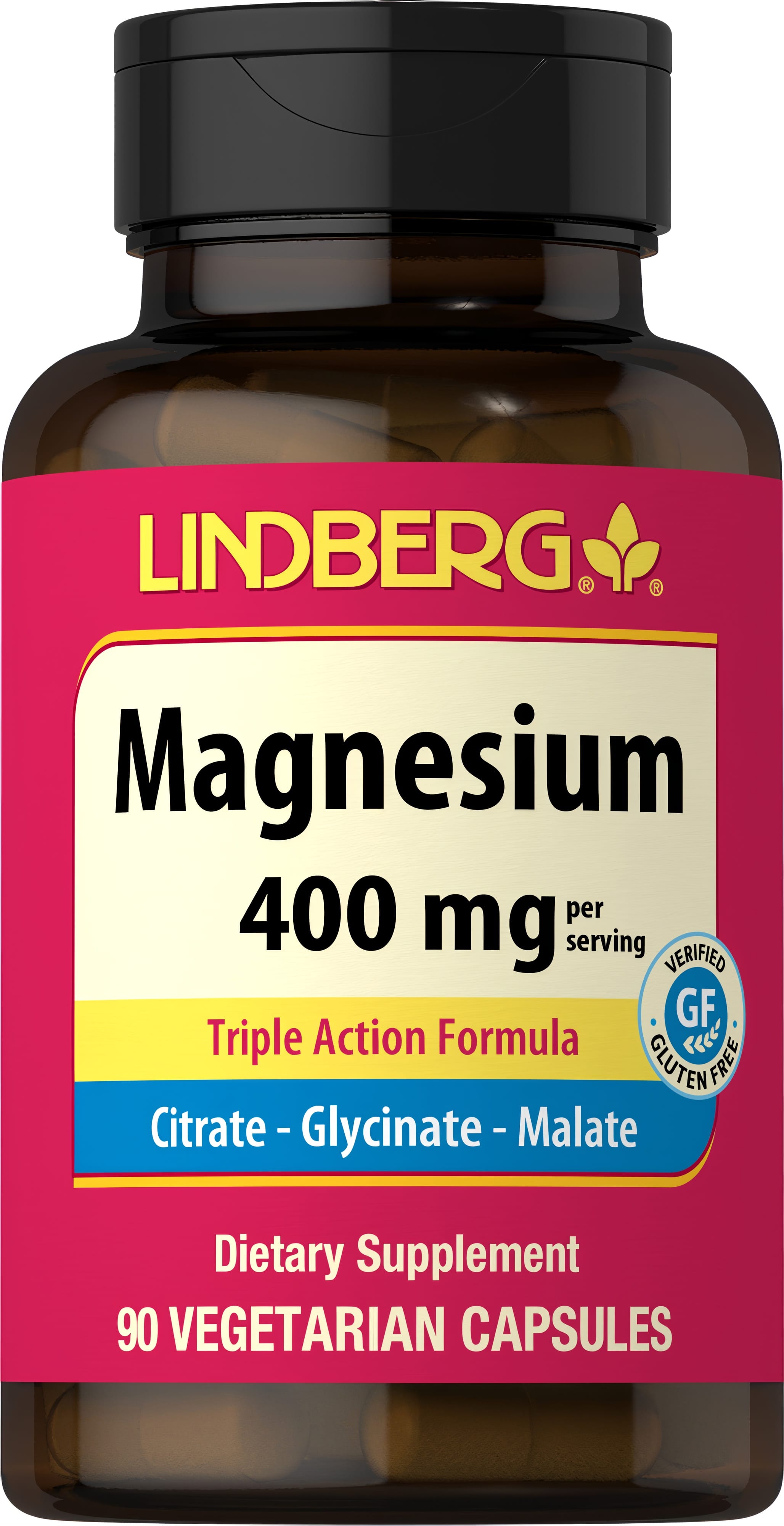 Magnesium (Triple-Action), 400 mg (per serving), 90 Vegetarian Capsules