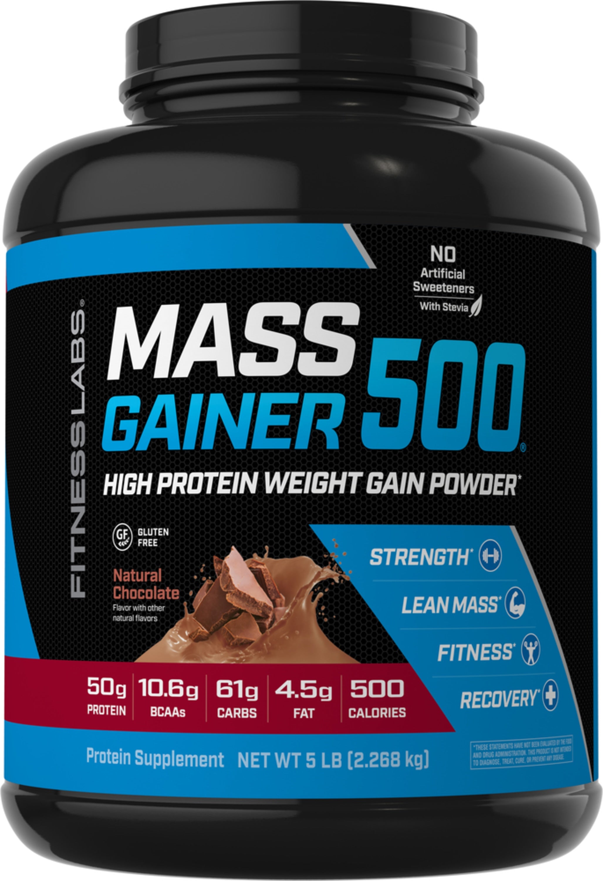 Mass Gainer 500 (Gooey Chocolate Brownie), 5 lb (2.268 kg) Bottle
