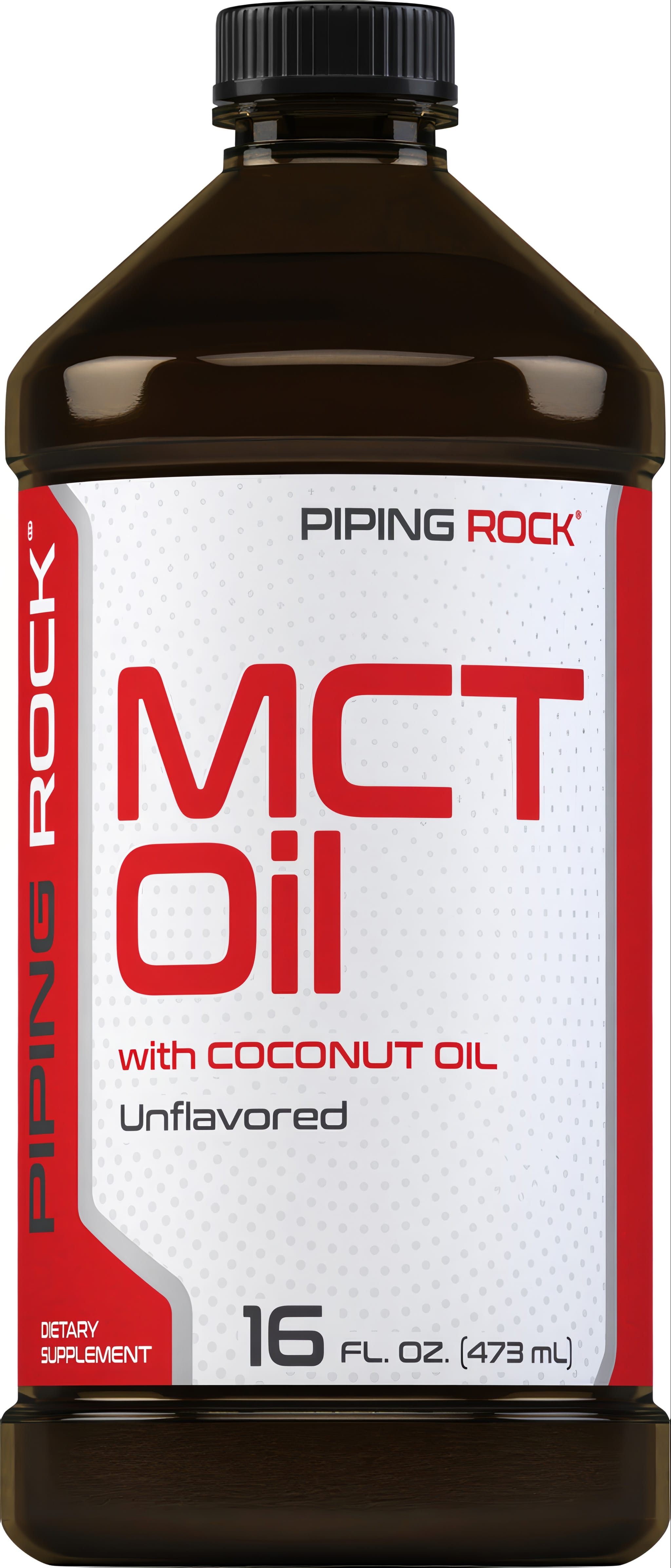 MCT Oil with Coconut Oil Dietary Supplement, 16 FL. OZ. (473 mL), unflavored for wellness support.