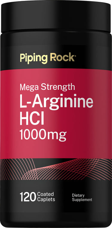 Mega Strength L-Arginine HCL, 1000 mg, 120 Coated Caplets