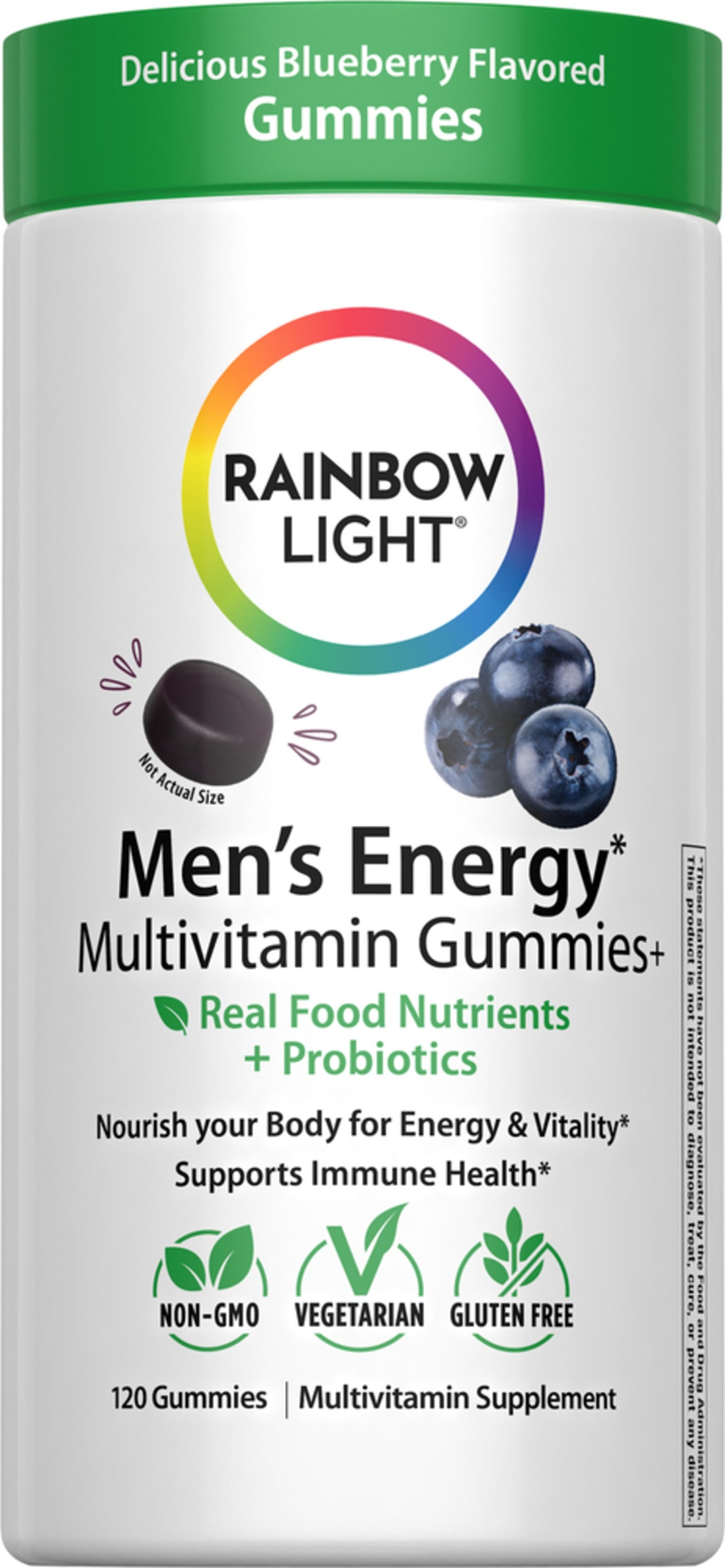 Men's Energy Multivitamin + Real Food Nutrients, 120 Vegetarian Gummies