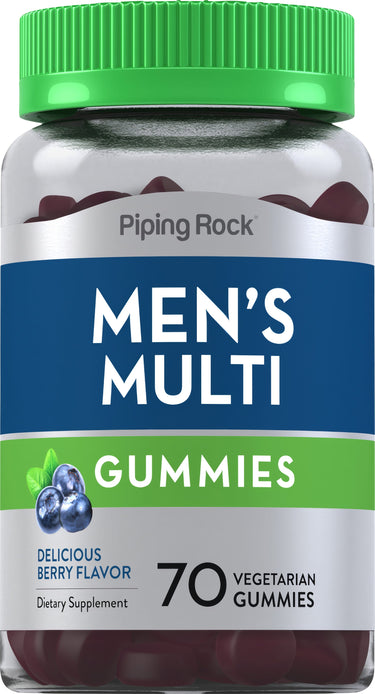Men's Multivitamin + B-12 D3 & Zinc (Delicious Berry), 70 Vegetarian Gummies