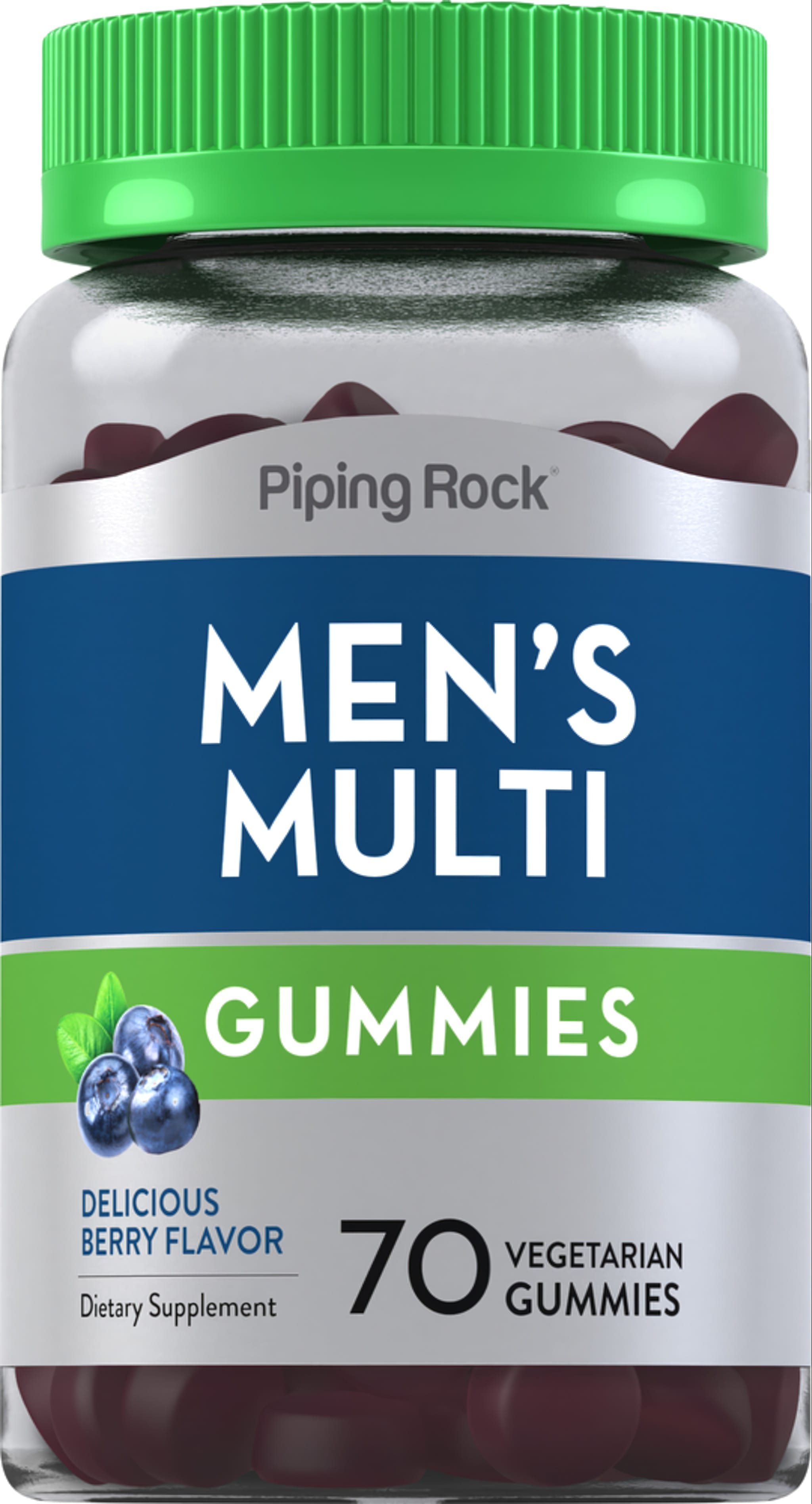 Men's Multivitamin + B-12 D3 & Zinc (Delicious Berry), 70 Vegetarian Gummies