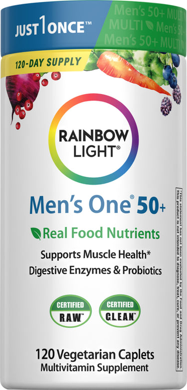 Men's One 50+ plus Real Food Nutrients, 120 Vegetarian Caplets