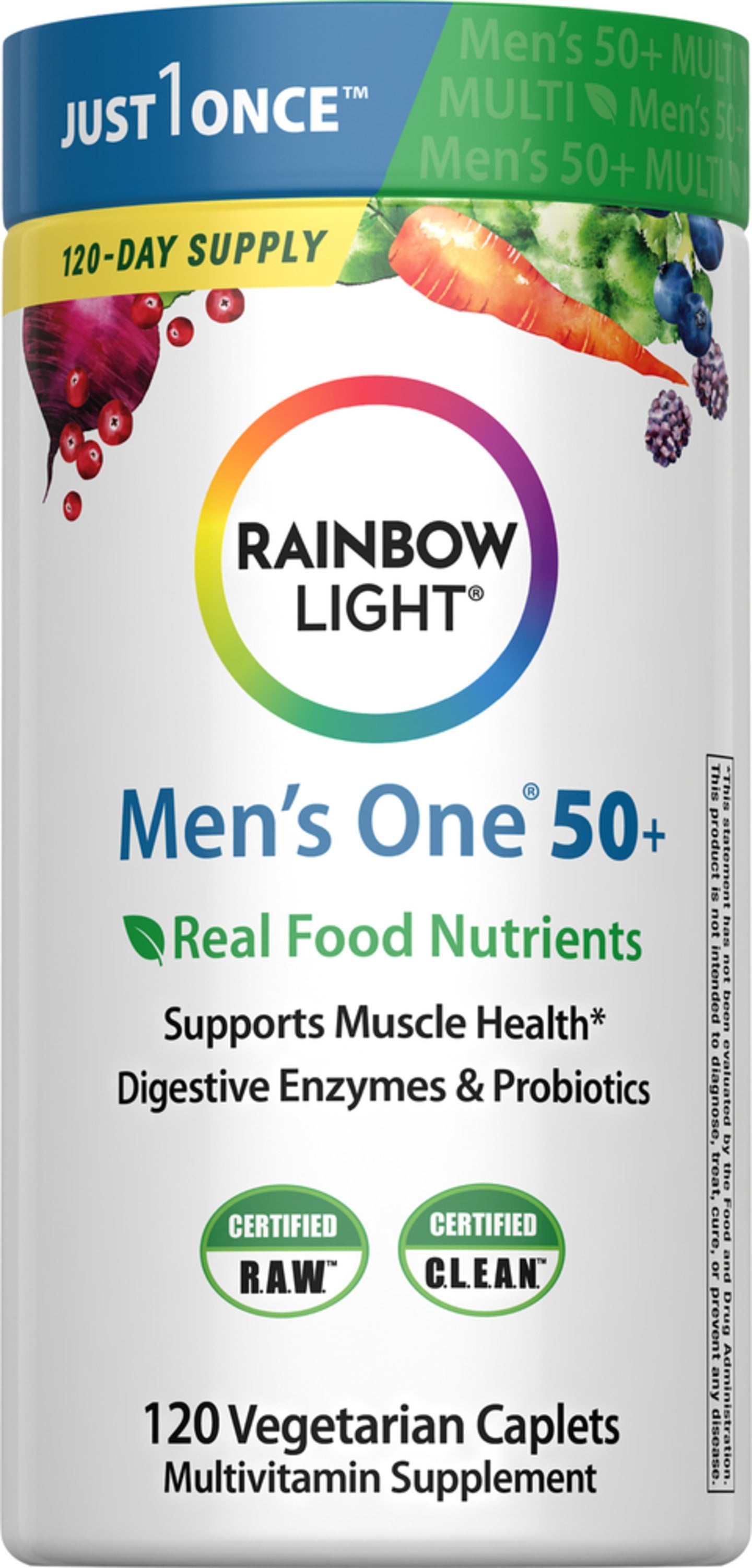 Men's One 50+ plus Real Food Nutrients, 120 Vegetarian Caplets