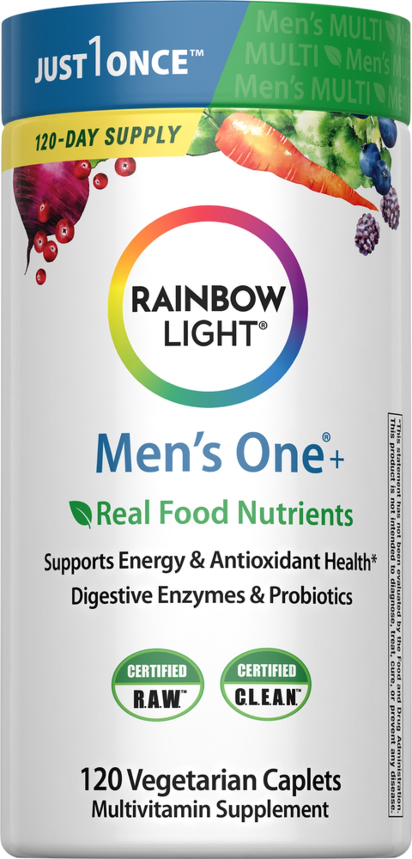 Men's One + Real Food Nutrients, 120 Vegetarian Caplets