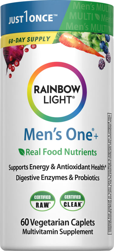 Men's One + Real Food Nutrients, 60 Vegetarian Caplets