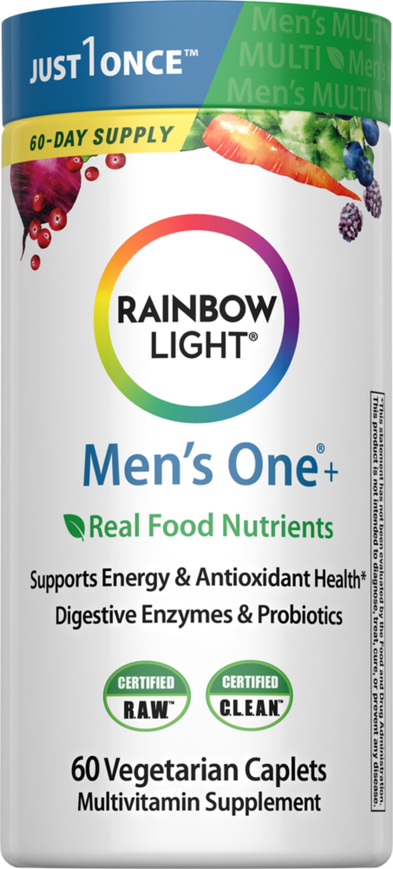 Men's One + Real Food Nutrients, 60 Vegetarian Caplets