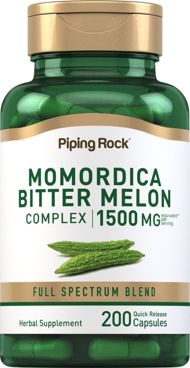 Momordica Bitter Melon Complex with 1500 mg per serving, 200 Quick Release Capsules.