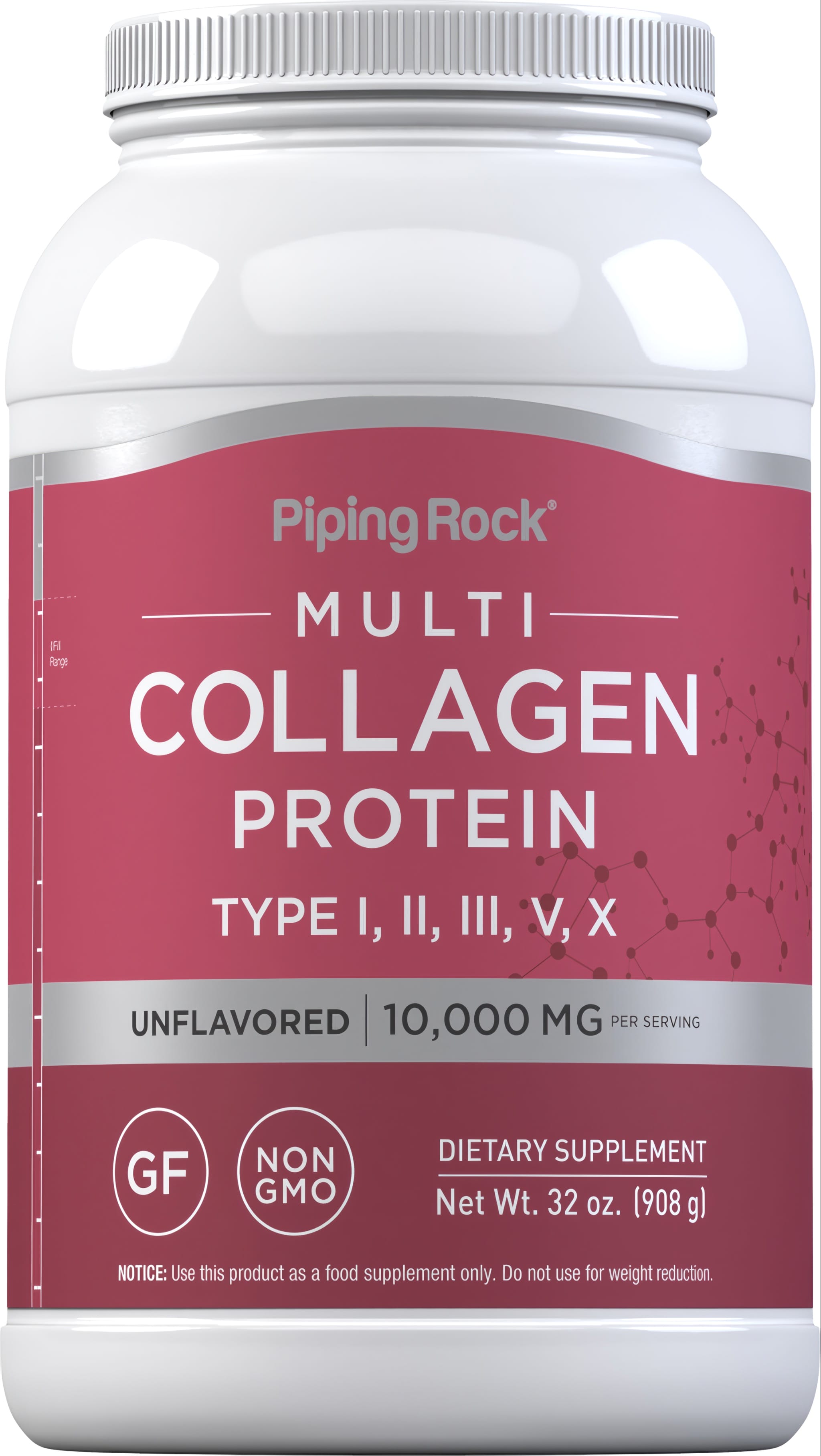 Multi Collagen Protein Powder, 10,000 mg (per serving), 32 oz (908 g) Bottle