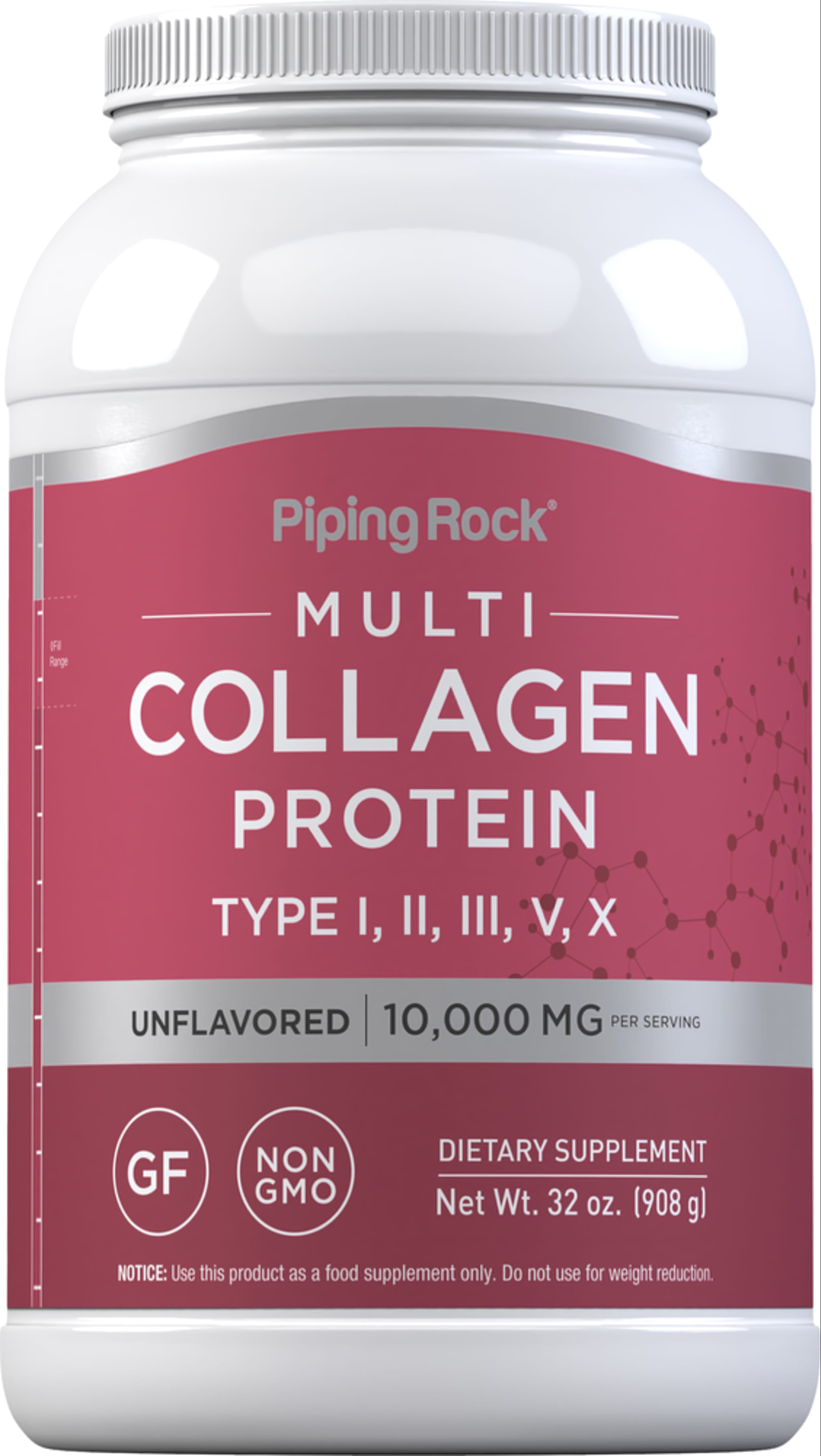 Multi Collagen Protein Powder, 10,000 mg (per serving), 32 oz (908 g) Bottle