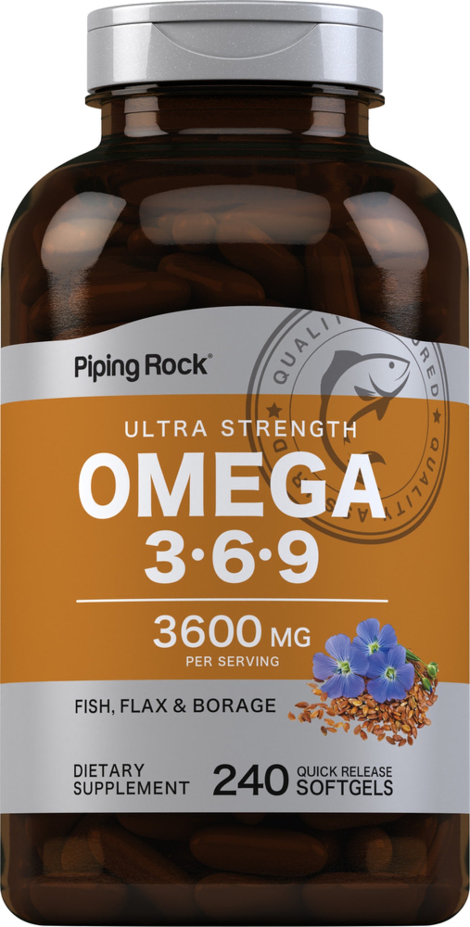 Multi Omega 3-6-9 Fish, Flax & Borage, 240 Quick Release Softgels