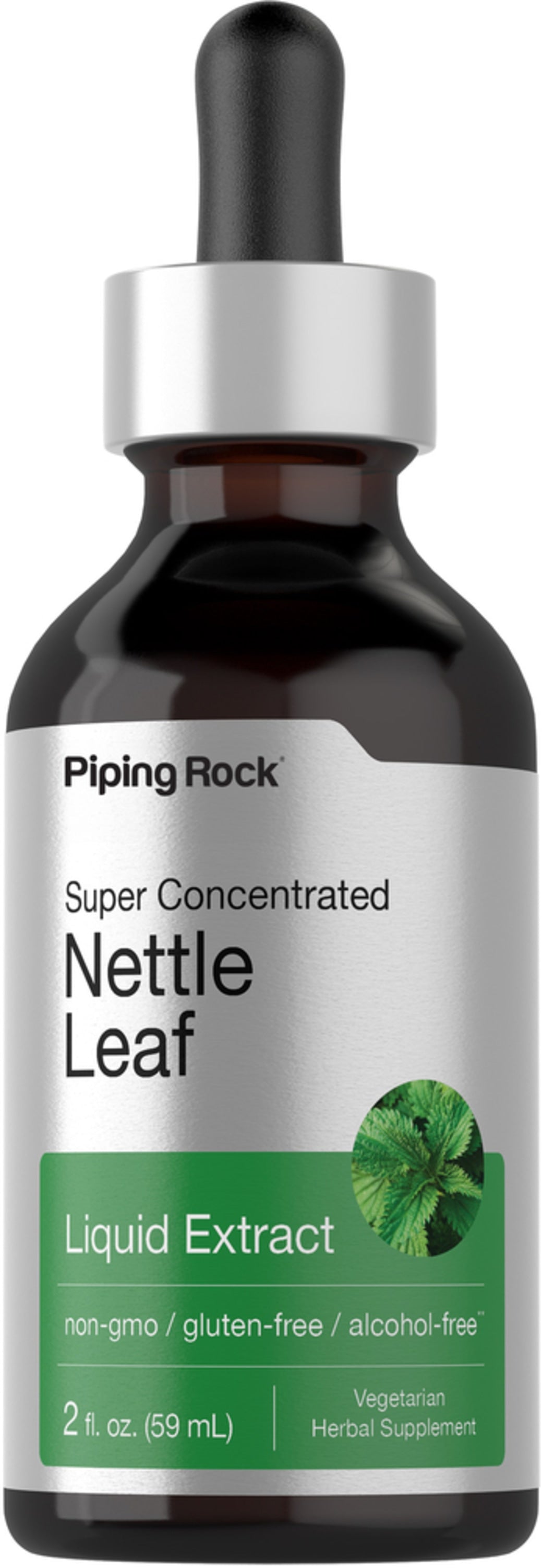 Nettle Leaf Liquid Extract Alcohol Free, 2 fl oz (59 mL) Dropper Bottle