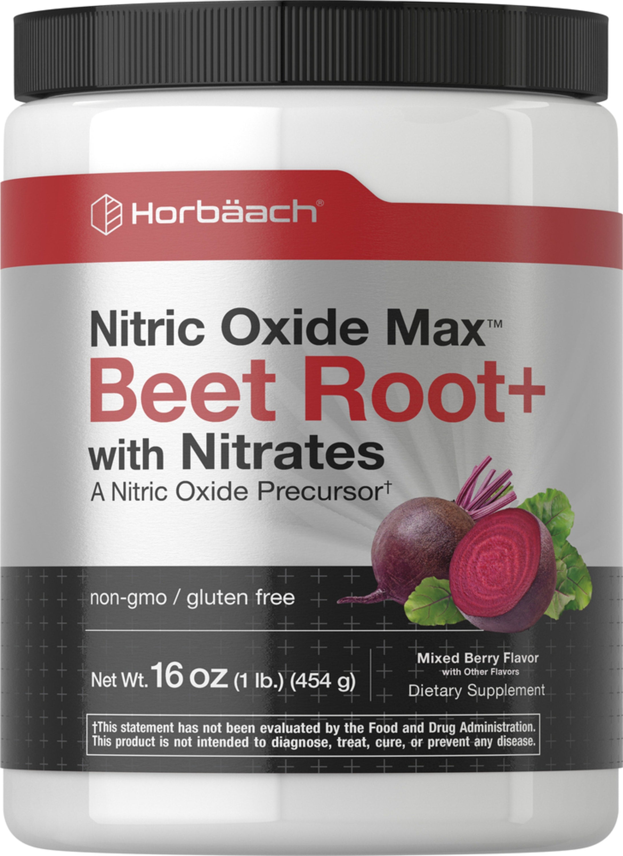 Nitric Oxide Max Beet Root (Mixed Berry), 16 oz (454 g) Bottle