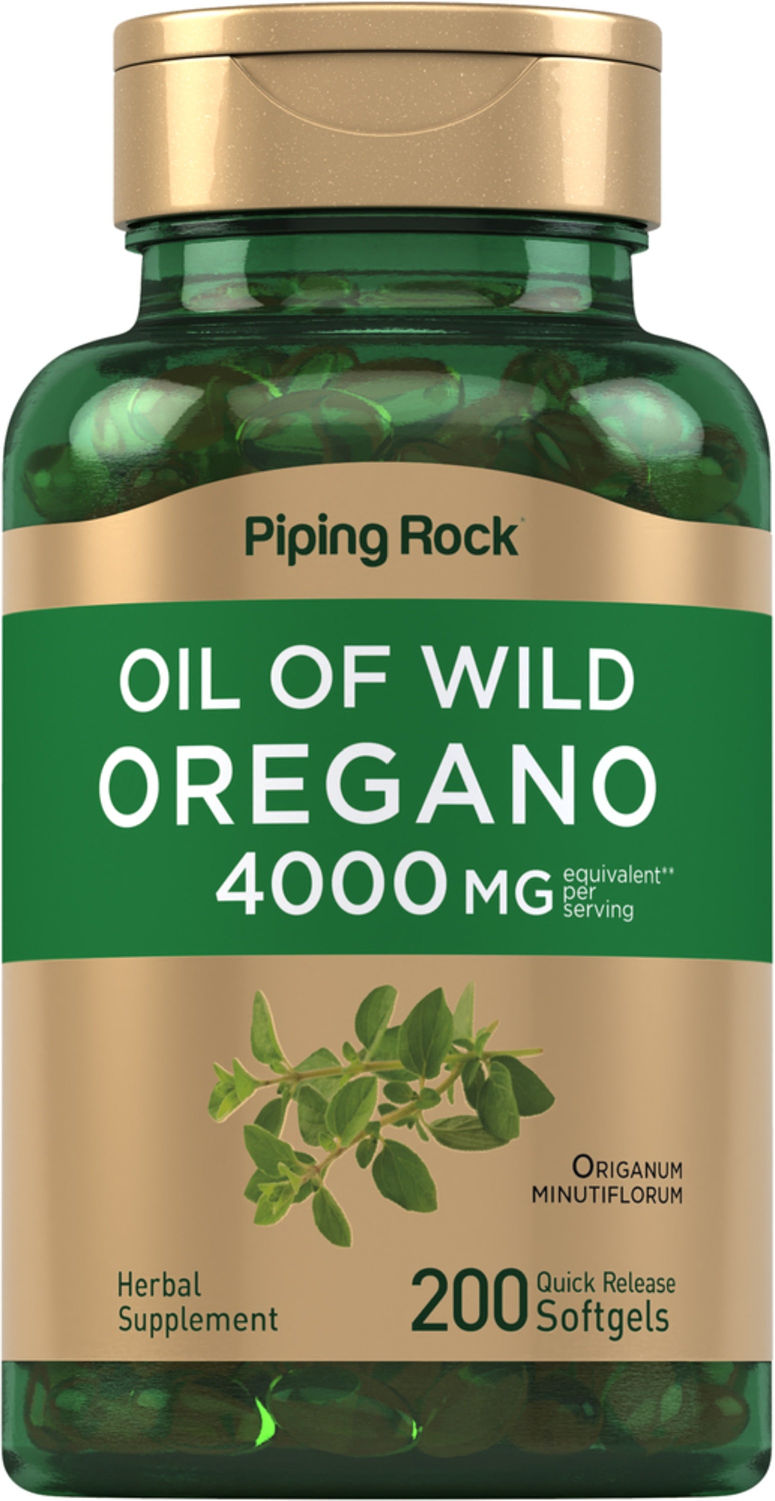 Oil of Oregano, 4000 mg (per serving), 150 Quick Release Softgels
