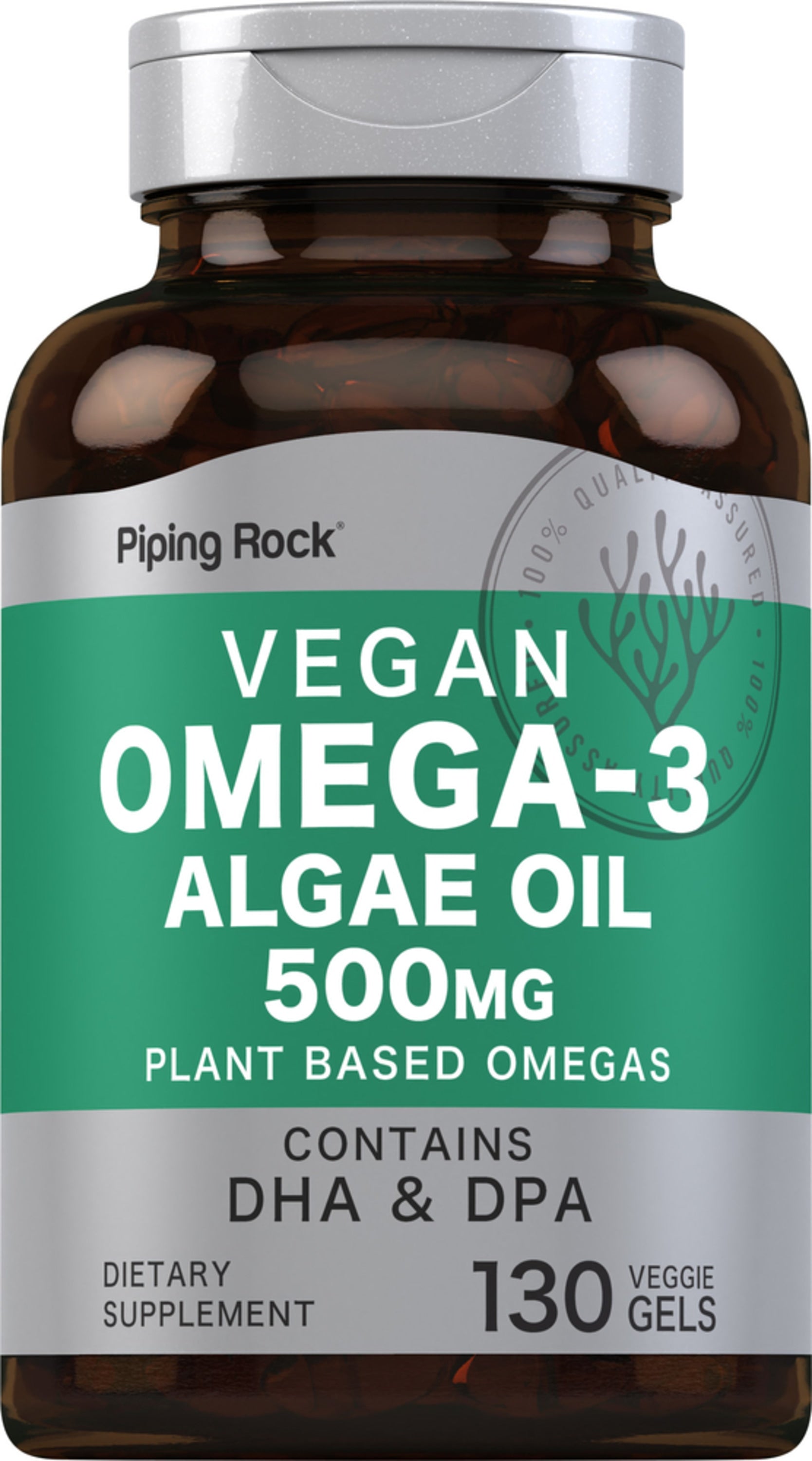 Omega-3 Algae Oil Vegan, 500 mg, 130 Veggie Gels