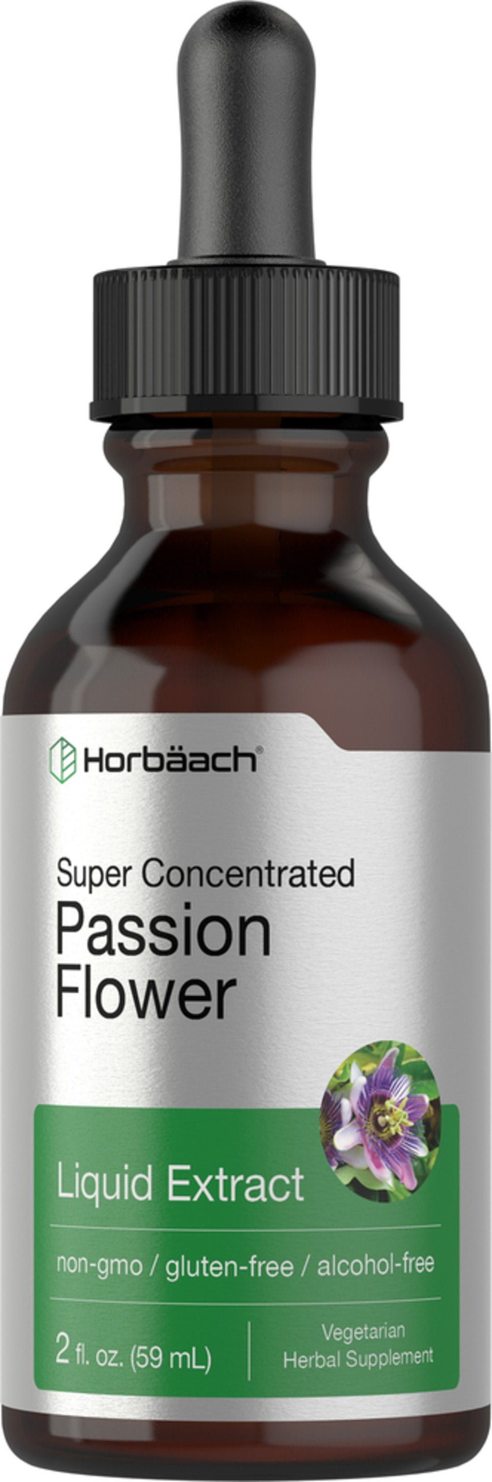 Passion Flower Liquid Extract Alcohol Free, 2 fl oz (59 mL) Dropper Bottle