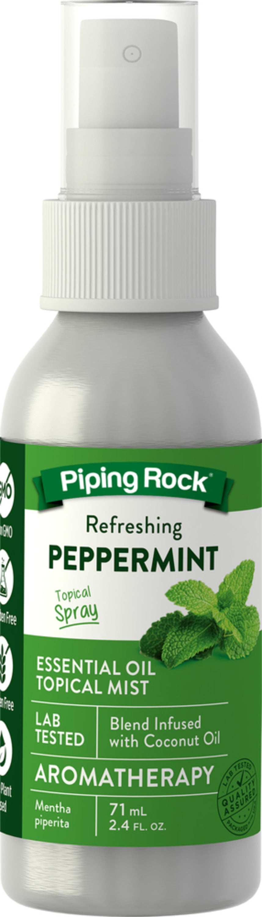 Refreshing Peppermint Essential Oil Topical Mist spray bottle, 71 mL (2.4 FL. OZ.).