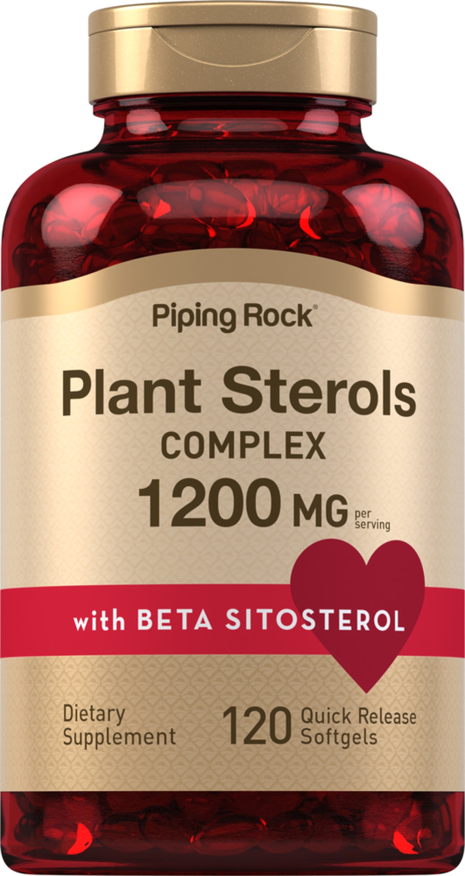 Plant Sterols COMPLEX 1200 MG per serving with BETA SITOSTEROLL, 120 Quick Release Softgels.