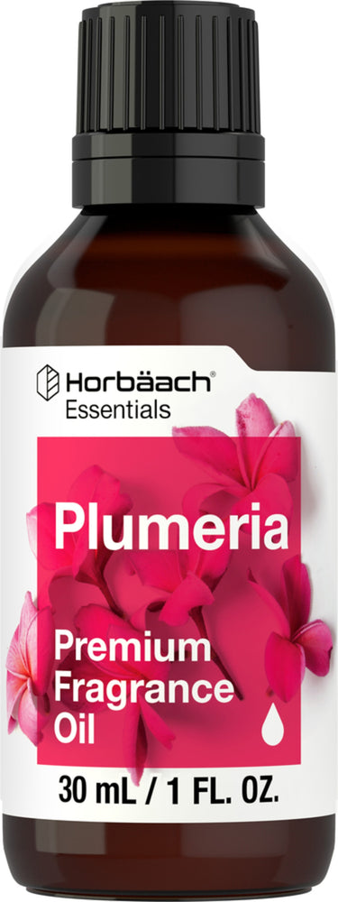 Horbäach Plumeria Premium Fragrance Oil in a 30 mL (1 FL. OZ.) bottle.
