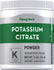 Potassium Citrate Powder 16 OZ jar labeled 'VEGAN/VEGETARIAN', 'DIETARY SUPPLEMENT', and '19 K Potassium 39.098'.
