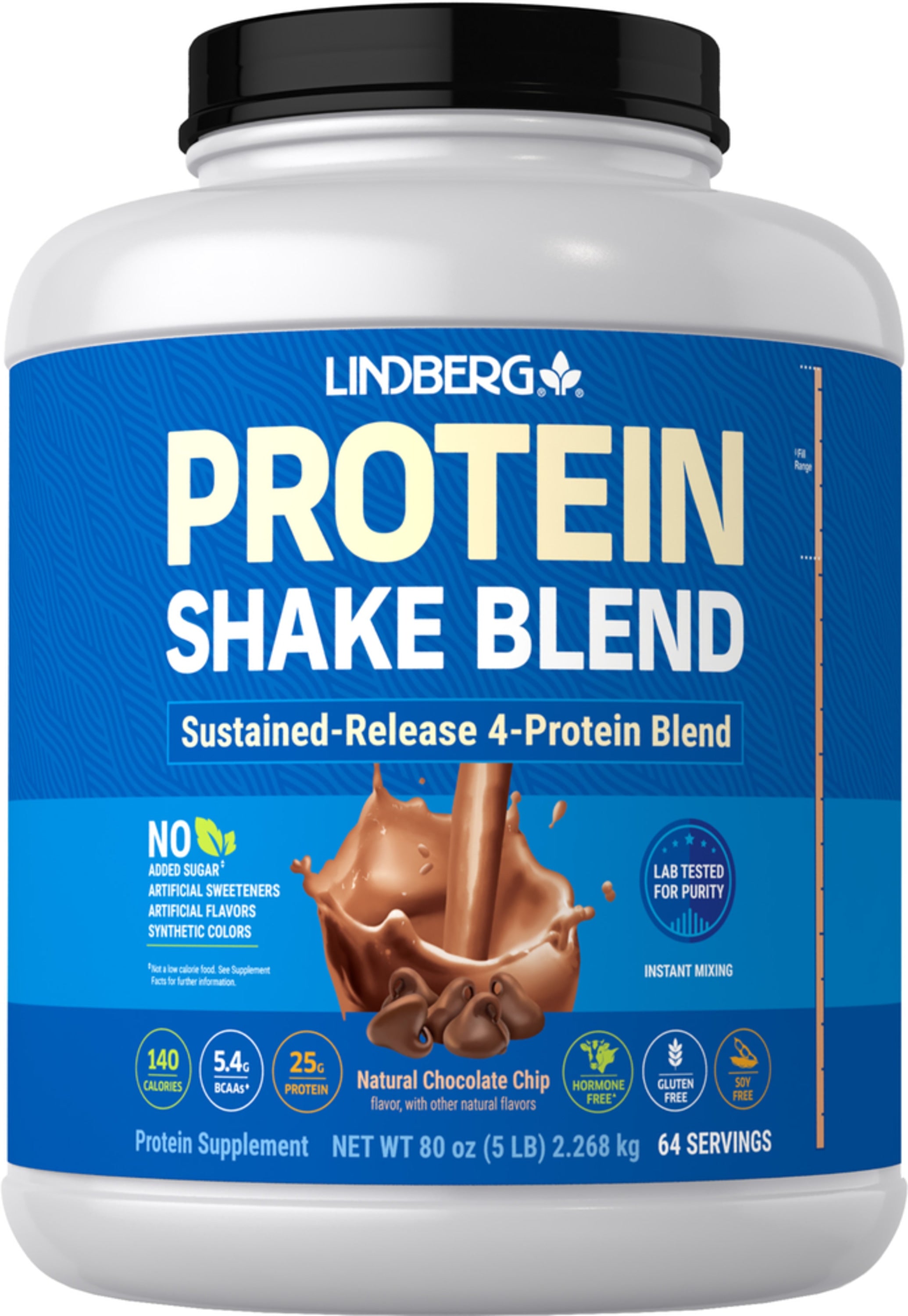 Protein Blend Shake (Natural Chocolate Chip), 5 lb (2.268 kg) Bottle