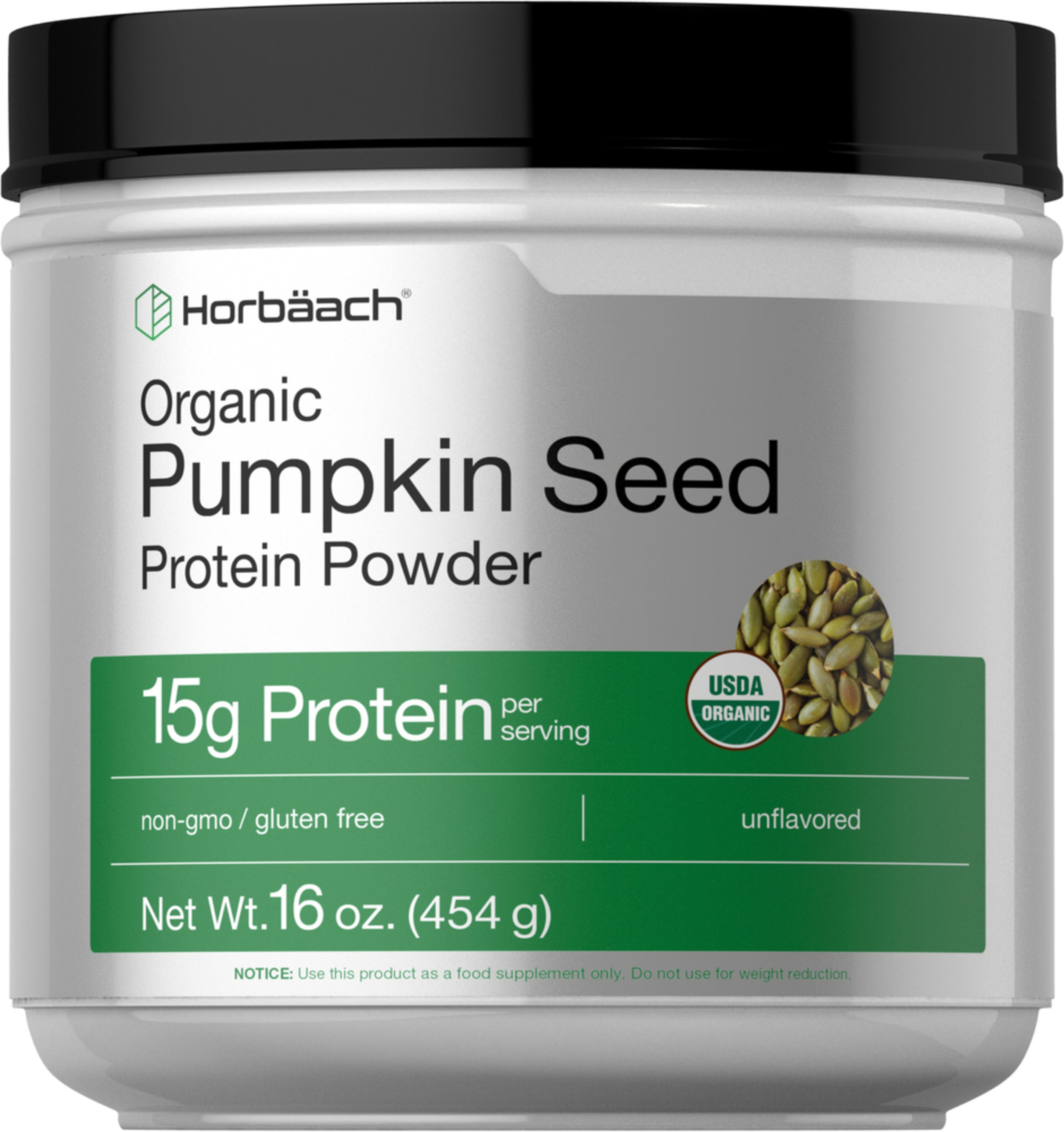 Pumpkin Seed Protein Powder (Organic), 16 oz (454 g) Bottle