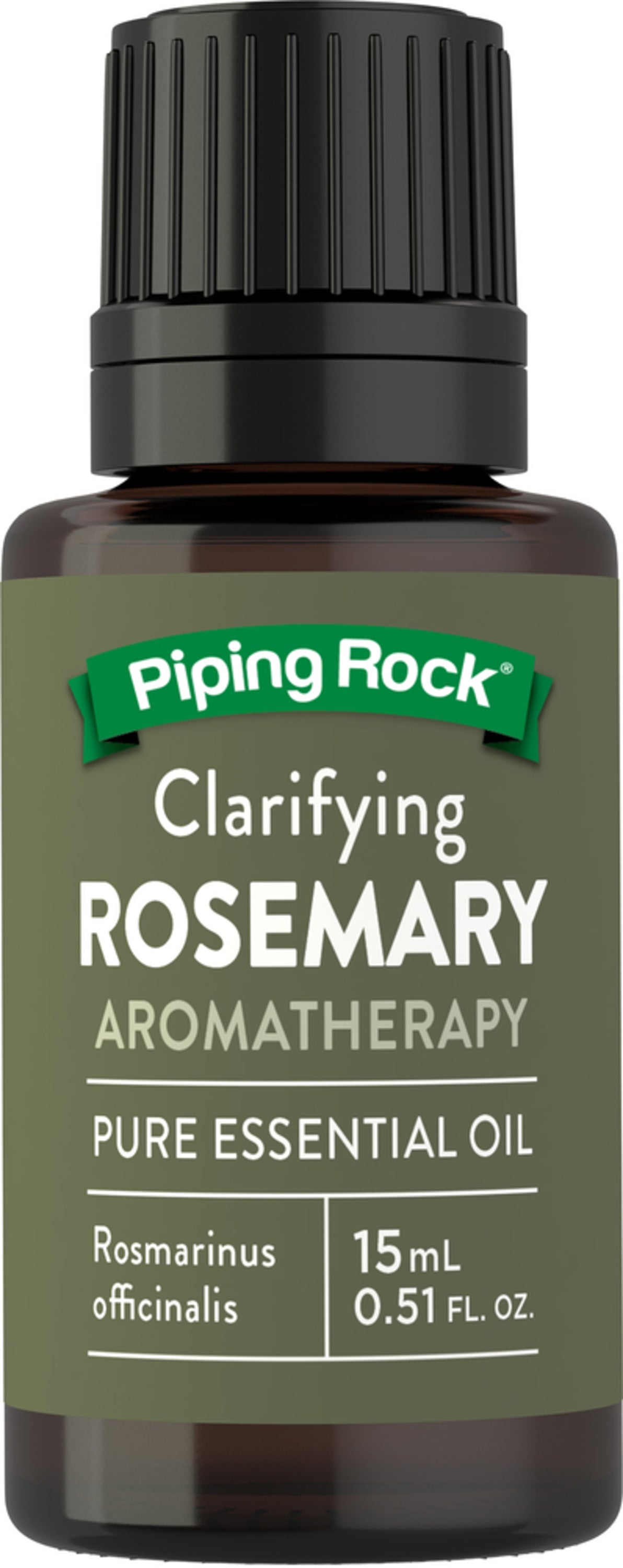 Clarifying Rosemary Aromatherapy Pure Essential Oil in a 15 mL (0.51 FL. OZ.) bottle.