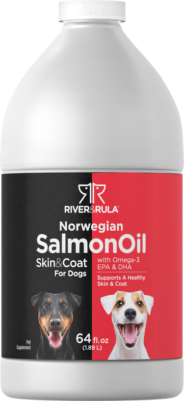 Salmon Oil for Dogs, 64 fl.oz (1.89 L) Bottle
