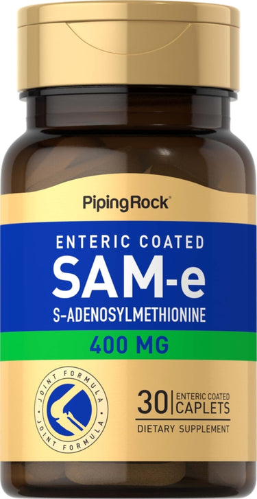 SAM-e S-Adenosylmethionine 400 mg, 30 Enteric Coated Caplets. Joint formula dietary supplement for health.