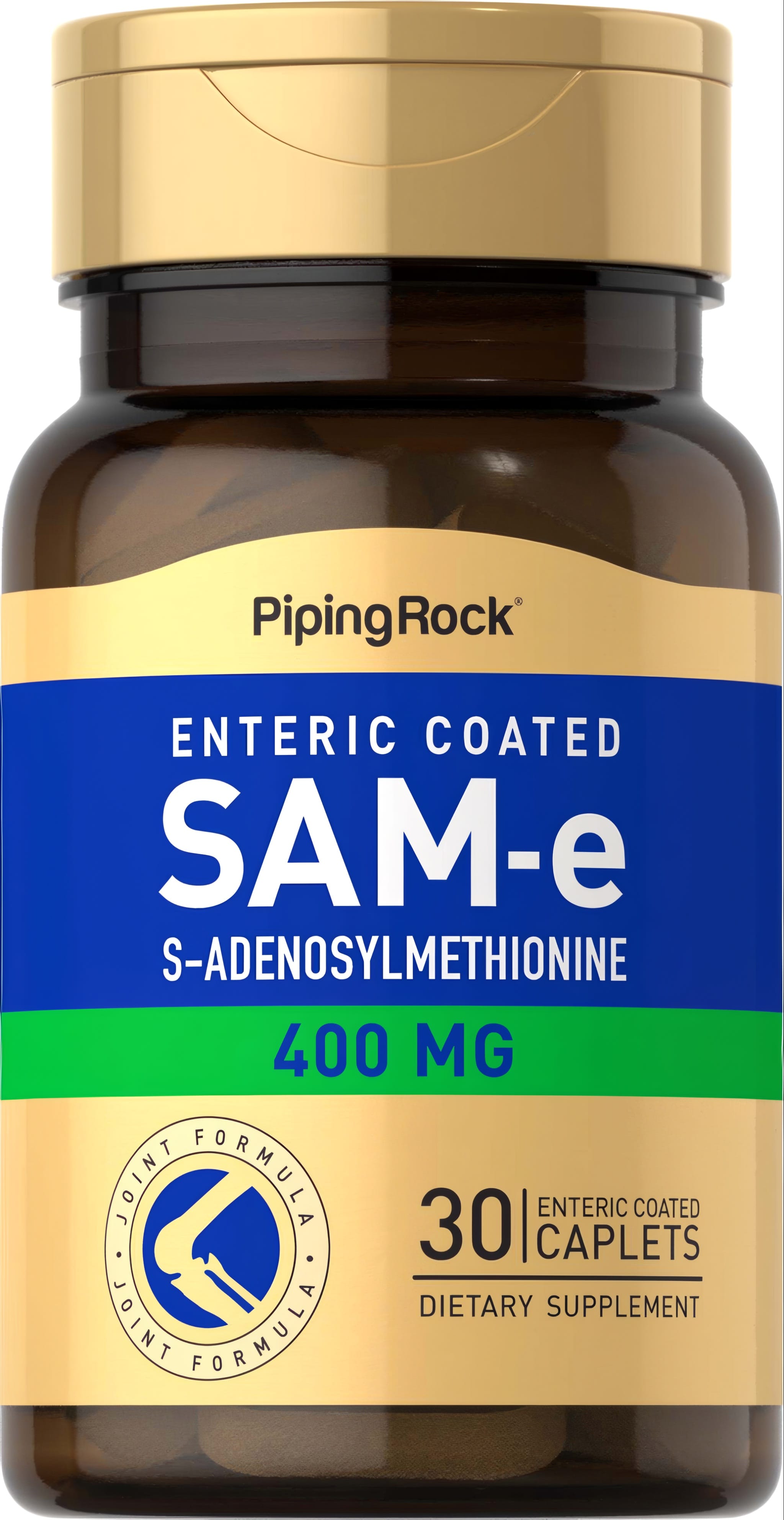 SAM-e S-Adenosylmethionine 400 MG Enteric Coated Caplets, 30 count, Joint Formula, Dietary Supplement.