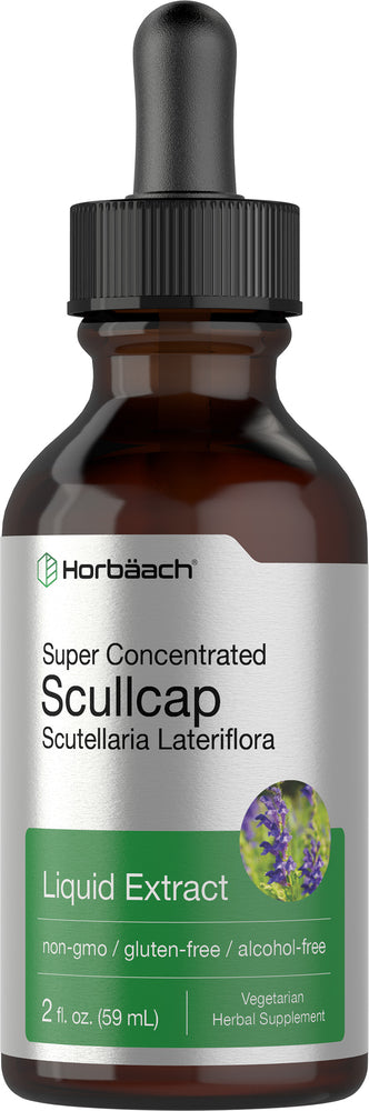 Super Concentrated Scullcap Liquid Extract, 2 fl oz (59 mL), non-gmo / gluten-free / alcohol-free, Vegetarian Herbal Supplement.