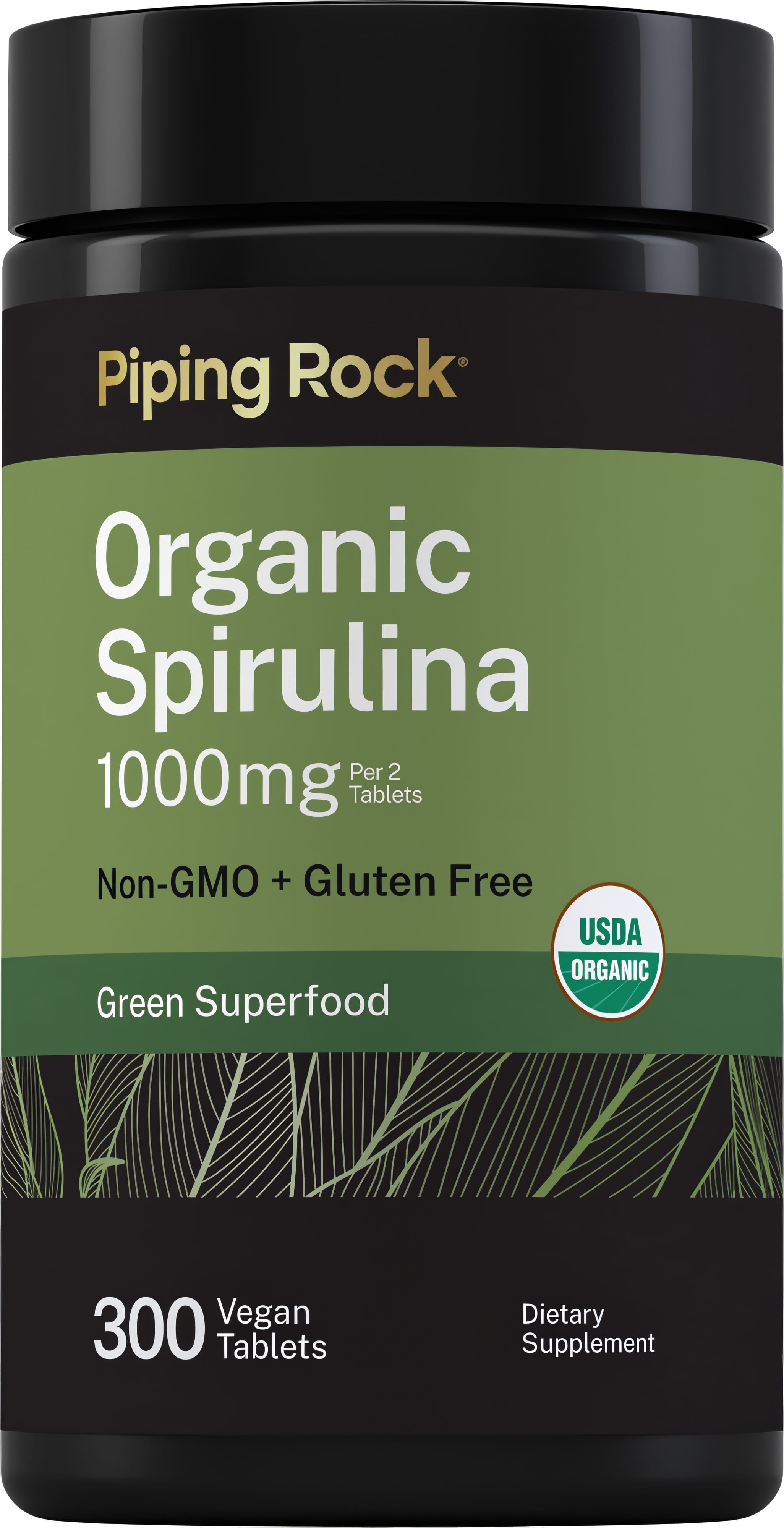 spirulina astaxanthin l carnitine supplement (Organic), 1000 mg (per serving), 300 Vegan Tablets Color_Black Are overdoses down and Color:Mint Silk