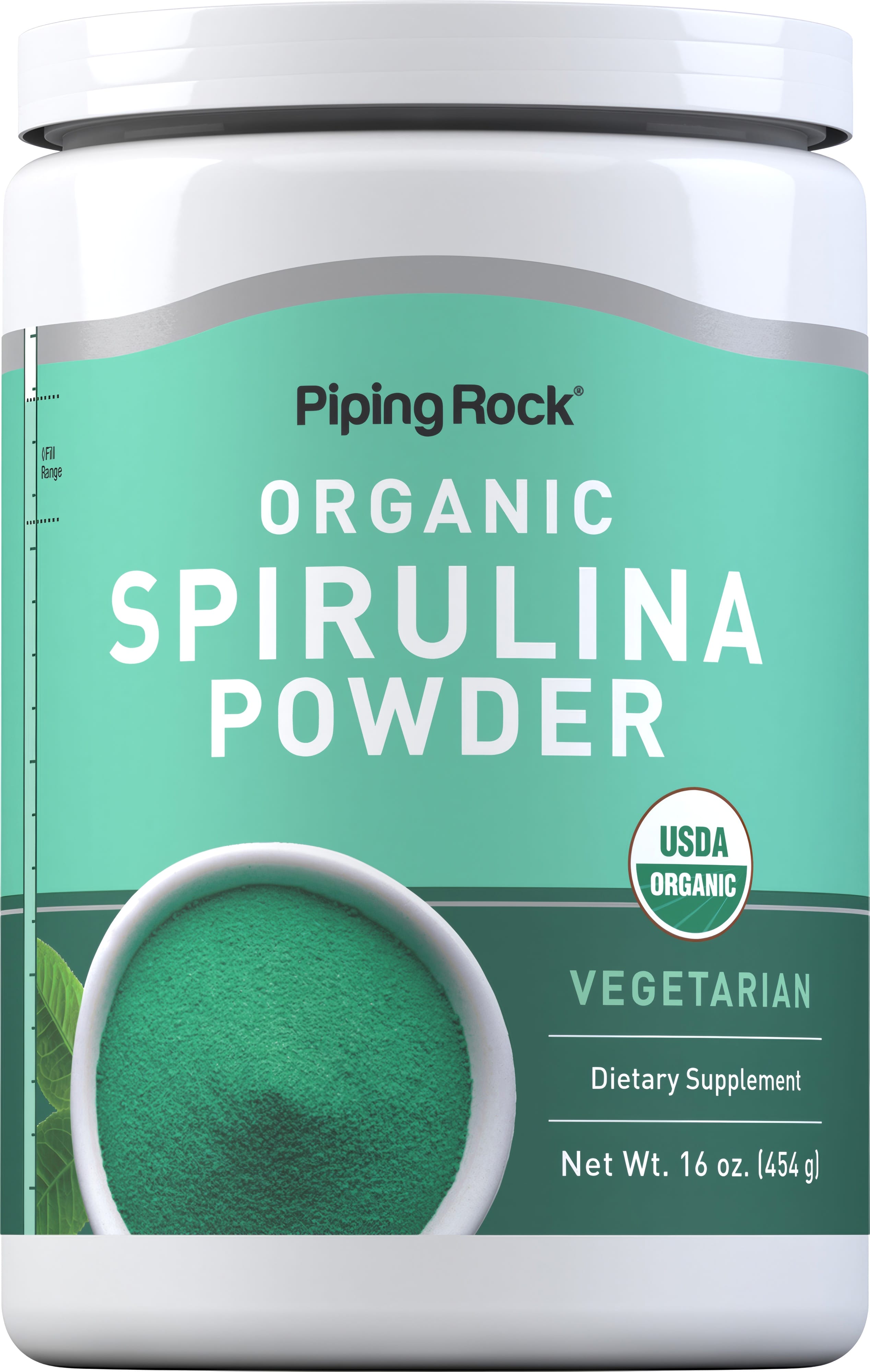 Spirulina Powder (Organic), 16 oz (454 g) Bottle