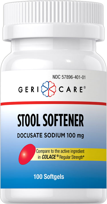 Stool Softener Docusate Sodium 100 mg, Compare to Colace , 100 Softgels