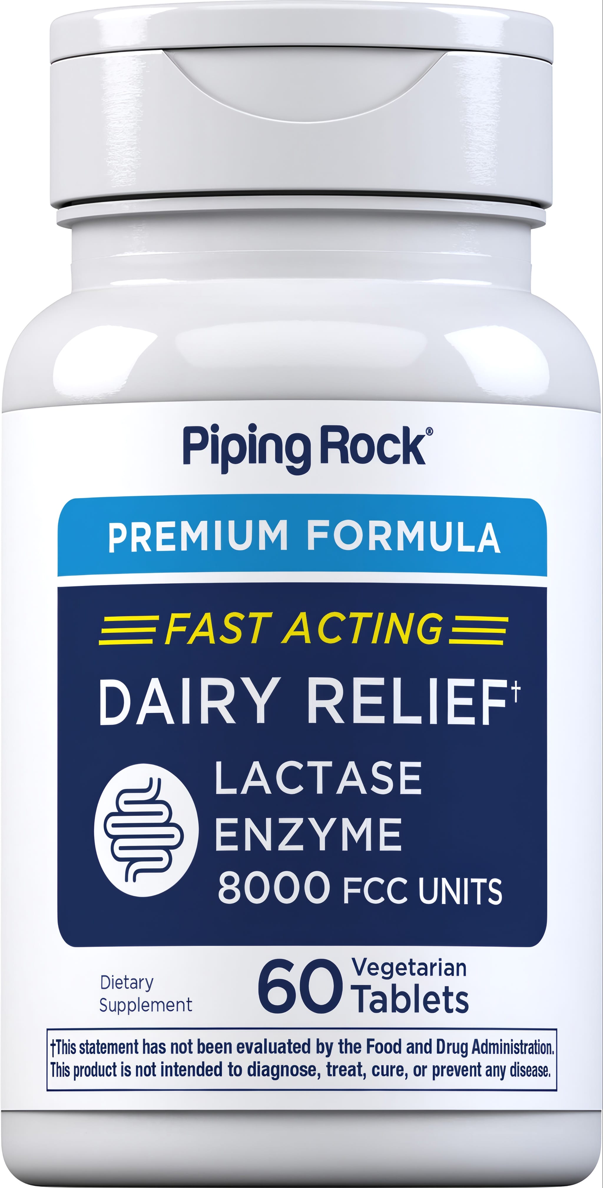 Super Dairy Digest-Lactase Enzyme 8000 FCC Units, 60 Vegetarian Tablets