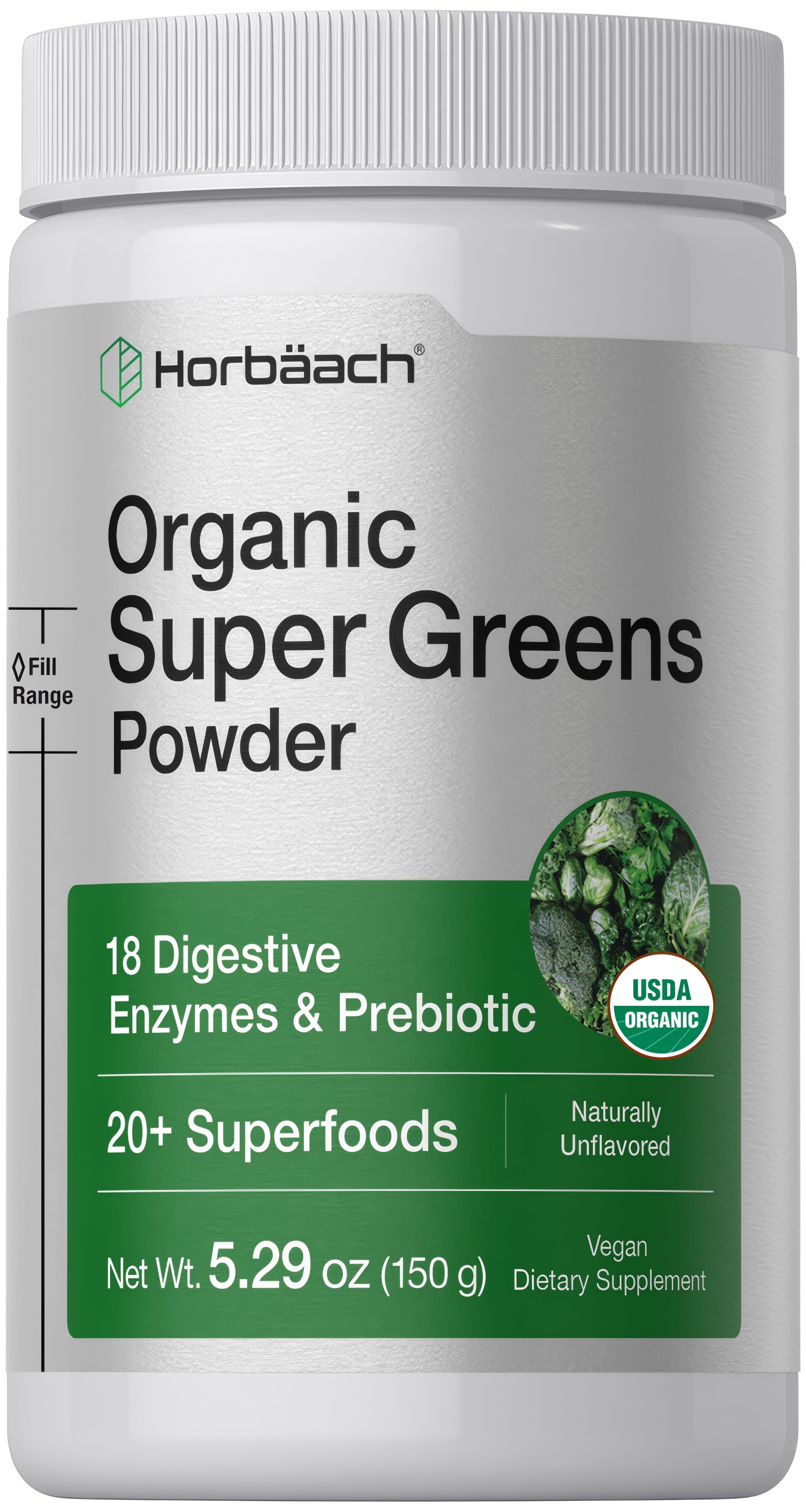 Super Greens Powder (Organic), 5.29 oz (150 g) Bottle