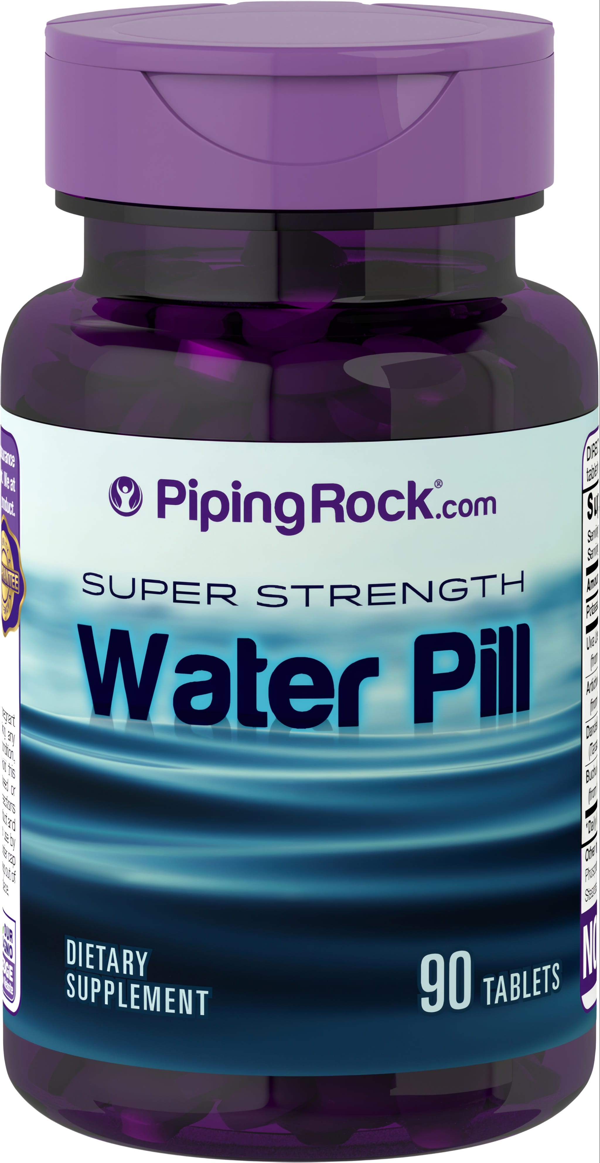 Bottle of Super Strength Water Pill containing 90 tablets.