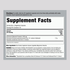 Supplement Facts panel displaying details of Echi & Goldenseal Root 400mg in a bottle of 100 capsules.