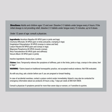 Leg Cramps, 100 Fast Dissolve Tablets