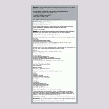 Naproxen Sodium 220 mg, Compare to Aleve , 50 Coated Tablets