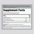 Supplement Facts panel displaying details for FL ZMA 120 Capsules, including nutrition information and serving size.