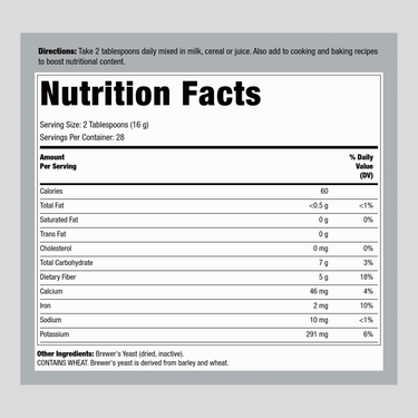 Brewer's Yeast Powder (Debittered), 1 lb. (454 g) Bottle