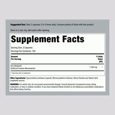 Kre-Alkalyn Creatine, 750 mg, 240 VegCaps
