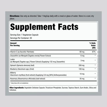 Zeaxanthin, 6 mg, 30 Vegetarian Capsules