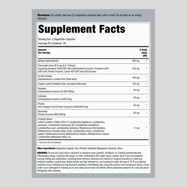 Complete Digestant Multi Enzyme + Probiotic, 60 Vegetarian Capsules